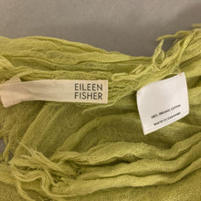 Load image into Gallery viewer, Eileen Fisher Green Cotton Scarf
