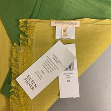 Load image into Gallery viewer, Eileen Fisher Green Yellow Linen Silk Ombre Scarf NWT

