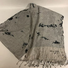 Load image into Gallery viewer, Eileen Fisher Gray Black Reverse Dyed SIlk Blend Scarf
