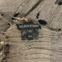Load image into Gallery viewer, Eileen Fisher Gray Black Reverse Dyed SIlk Blend Scarf

