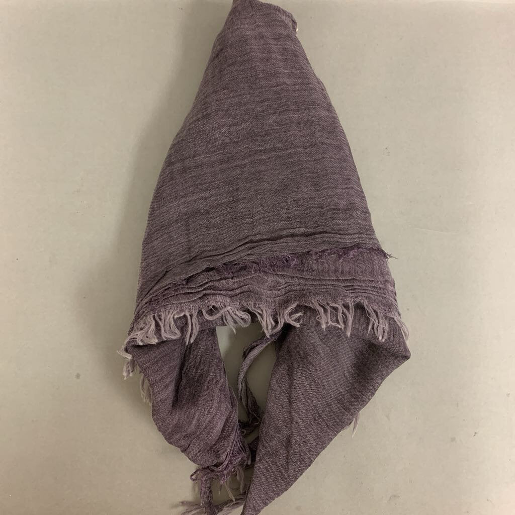 Eileen Fisher Heather Purple Wool Silk Blend Scarf
