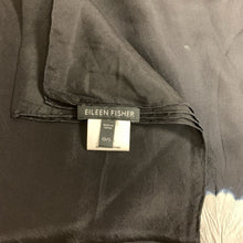 Load image into Gallery viewer, Eileen Fisher Black White Dot Reverse Dye Silk Scarf

