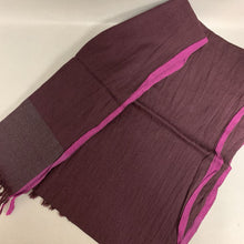 Load image into Gallery viewer, Eileen Fisher Eggplant Wool Pashmina Scarf
