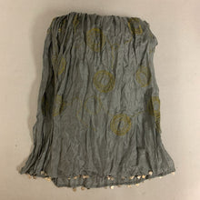 Load image into Gallery viewer, Eileen Fisher Gray Embroidered Silk Charm Fringe Scarf

