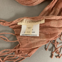Load image into Gallery viewer, Eileen Fisher Peach Stripe Linen Scarf
