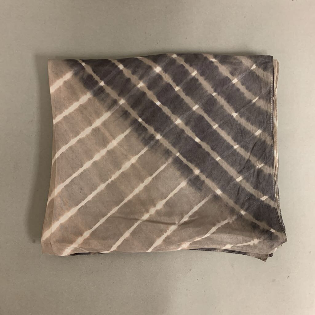 Eileen Fisher Gray Tie Dye Silk Scarf