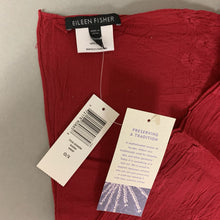 Load image into Gallery viewer, Eileen Fisher Maroon Cotton Voile Shibori Scarf NWT
