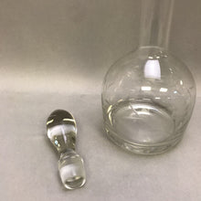 Load image into Gallery viewer, Vintage Crystal Decanter with Etched Flowers &amp; Stopper (16&quot;)
