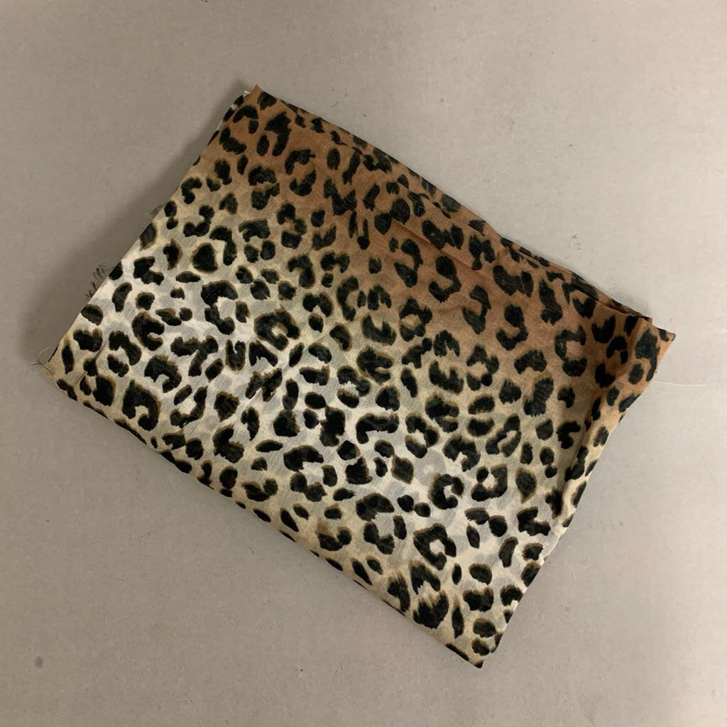 Talbots Leopard Print Cotton Silk Blend Scarf