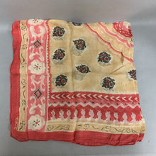 Load image into Gallery viewer, Talbots Red Tan Floral Open Weave Scarf
