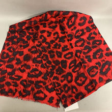 Load image into Gallery viewer, Talbots Red Animal Print Wool Scarf NWT
