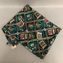 Load image into Gallery viewer, Vintage Nicole Miller Gardening Print Silk Shawl Scarf NWT
