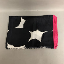 Load image into Gallery viewer, Kate Spade Black White Pink Graphic Print Silk Scarf
