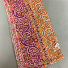 Load image into Gallery viewer, Echo Pink Orange Paisley Print Silk Scarf
