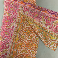 Load image into Gallery viewer, Echo Pink Orange Paisley Print Silk Scarf
