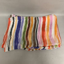 Load image into Gallery viewer, Lafayette 148 White Rainbow Stripe Silk Scarf
