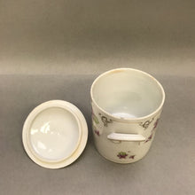 Load image into Gallery viewer, Antique Condensed Milk Container Porcelain Hand Painted Floral (4&quot;)
