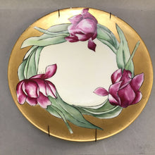 Load image into Gallery viewer, D&amp;C France Hand Painted Fuchsia Iris Plate (9&quot;)

