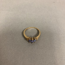 Load image into Gallery viewer, 10K Gold Tanzanite Diamond Ring sz 7 (1.6g)
