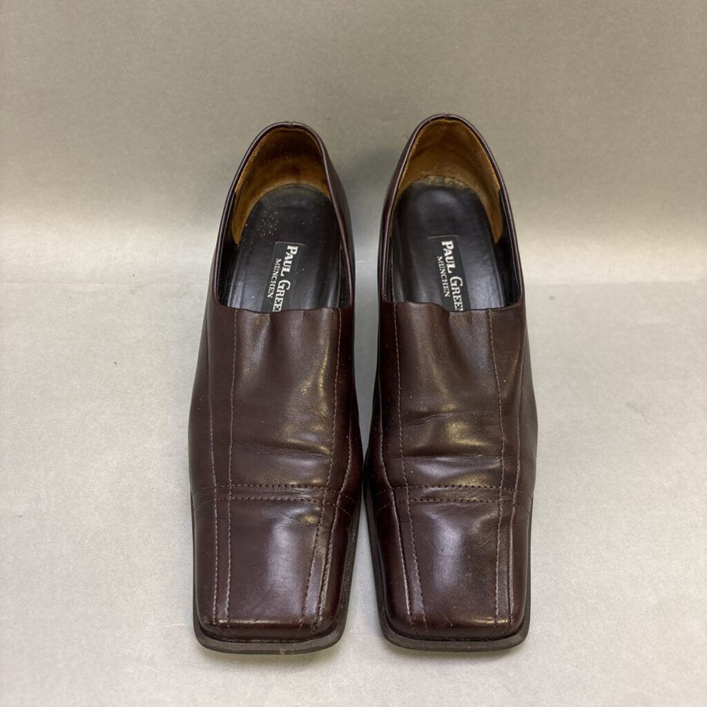 Paul Green Ladies Dark Brown Leather Pumps Size 6.5