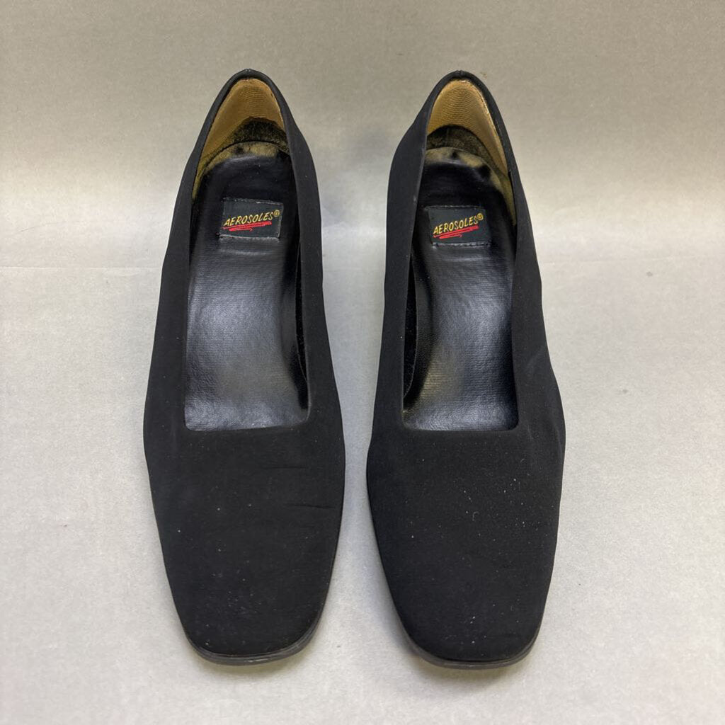 NIB Aerosoles Ladies Black Fabric Pumps Size 9.5