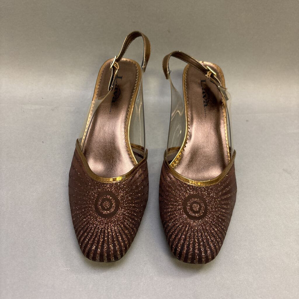 Lava Ladies Bronze Heels Size 9.5
