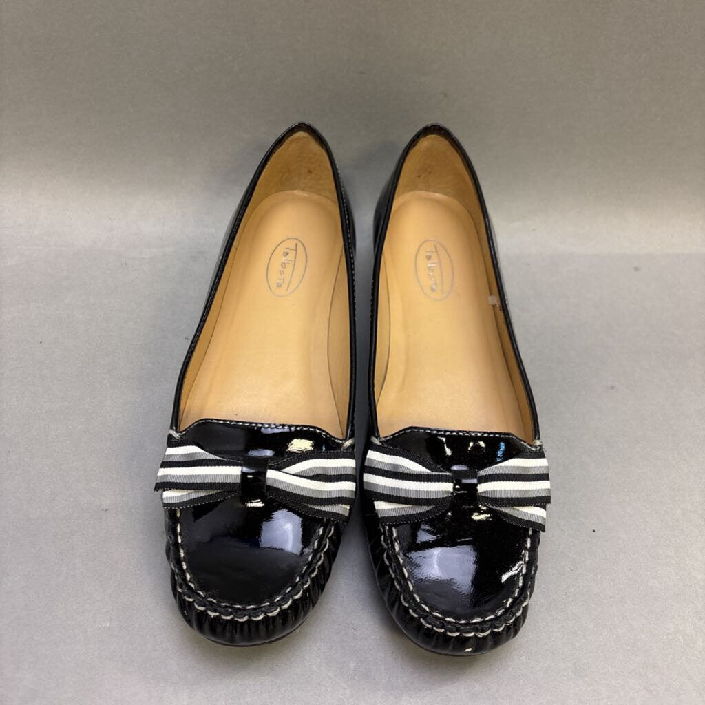 Talbots Ladies Black Leather Loafers Size 9.5