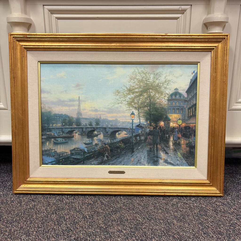 Framed Thomas Kinkade Paris Eiffel Tower 