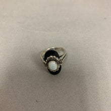 Load image into Gallery viewer, Chapal-Zenray Sterling Marcasite Opal Onyx Ring sz 10
