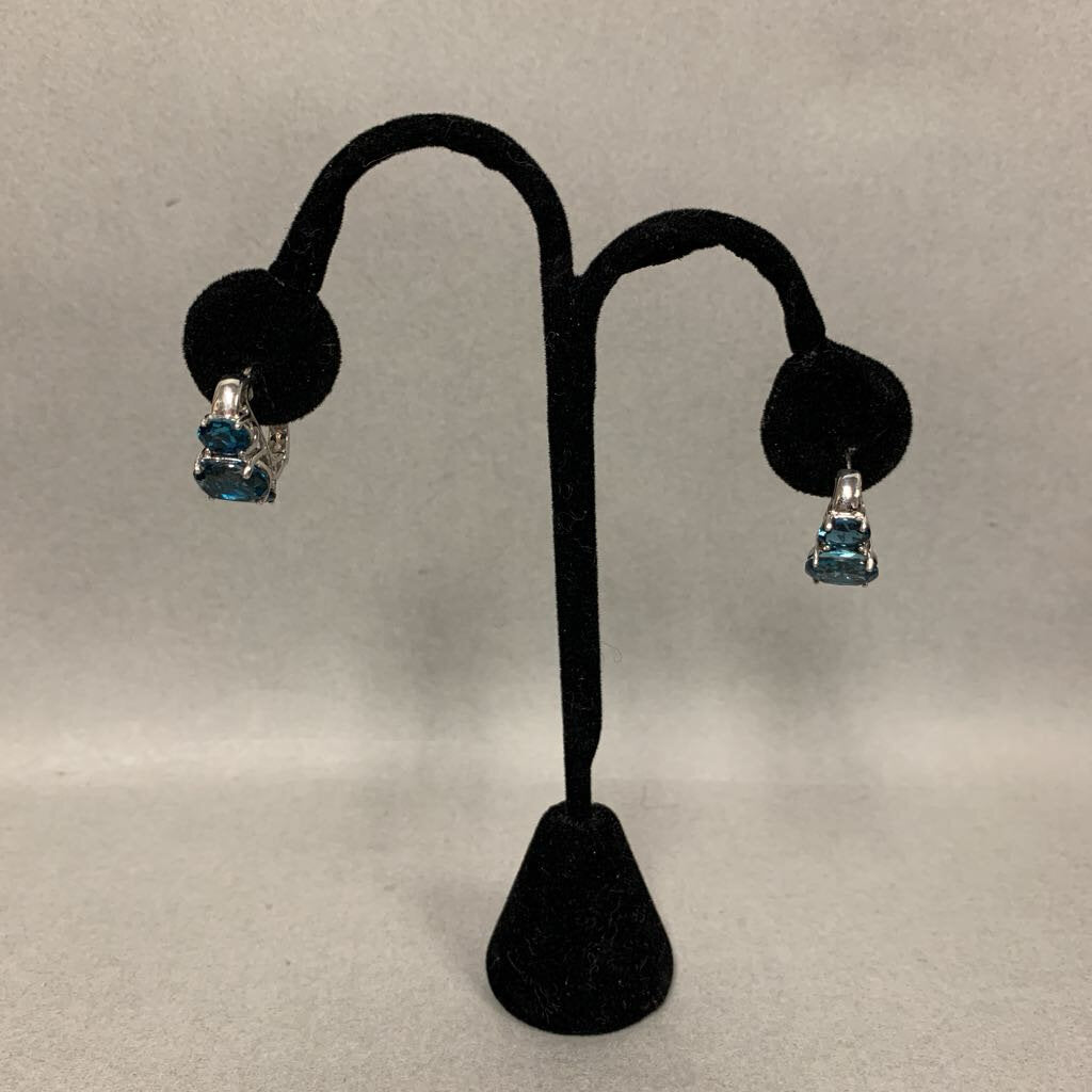 RTP Ring to Perfection Sterling London Blue Topaz Earrings (0.75