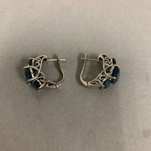 Load image into Gallery viewer, RTP Ring to Perfection Sterling London Blue Topaz Earrings (0.75&quot;)
