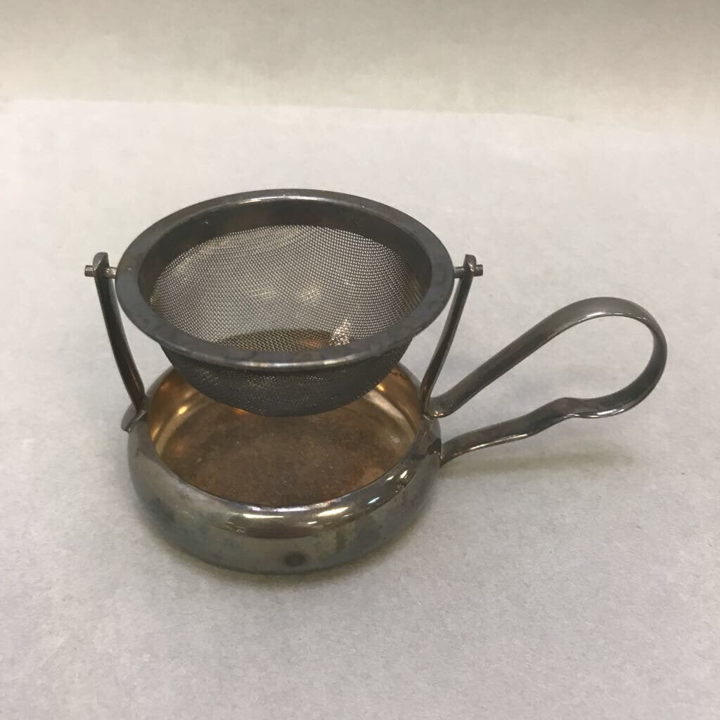Vintage Silverplate Swivel Tea Strainer Basket