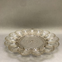 Load image into Gallery viewer, Indiana Glass Hobnail 11&quot; Clear Crystal Deviled Egg Tray Vintage 1970&#39;s
