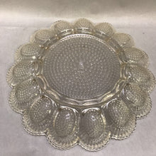 Load image into Gallery viewer, Indiana Glass Hobnail 11&quot; Clear Crystal Deviled Egg Tray Vintage 1970&#39;s
