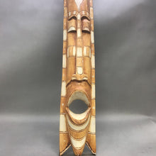Load image into Gallery viewer, Hand Painted Carved Mask Wall Art (39&quot;)(As Is)
