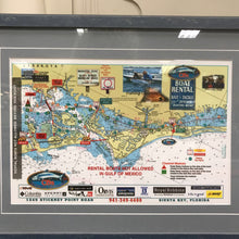 Load image into Gallery viewer, Framed Siesta Key Florida Advertisement (18x41)
