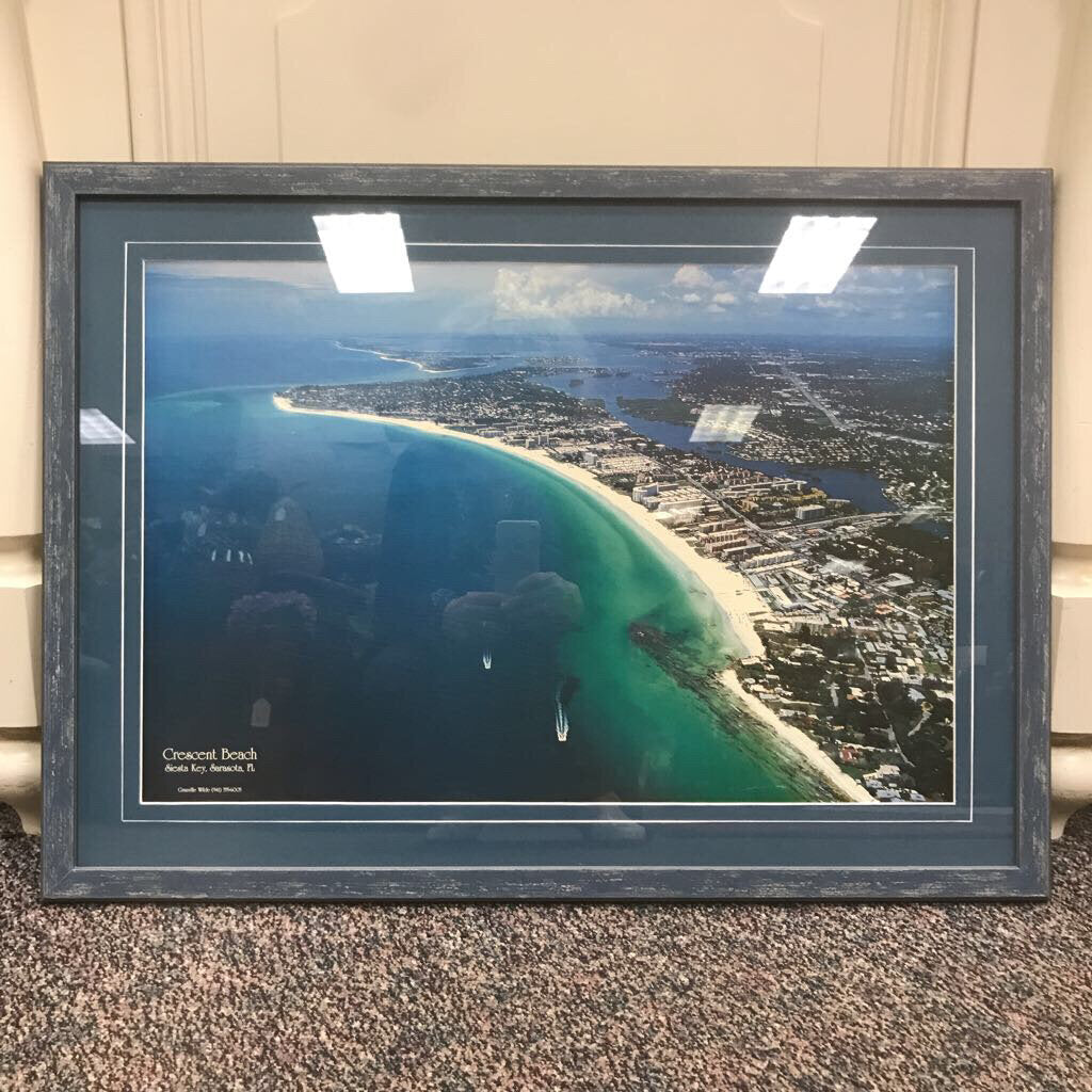 Framed Crescent Beach Siesta Key, Sarasota, FL Print (21x29)