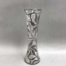 Load image into Gallery viewer, Vintage Sterling Silver Overlay Clear Glass Vase (10&quot;)
