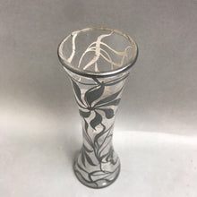 Load image into Gallery viewer, Vintage Sterling Silver Overlay Clear Glass Vase (10&quot;)
