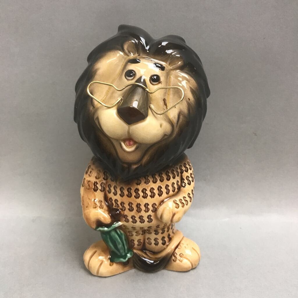 Vintage Lefton Ceramic Hubert the Lion Bank (7