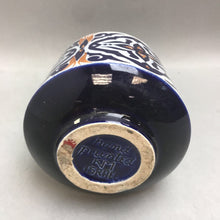 Load image into Gallery viewer, Vintage Israel Blue Hand Painted Pottery Bottle (9&quot;)
