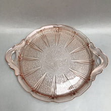 Load image into Gallery viewer, Jeannette Glass &#39;Cherry Blossom&#39; Two-Handled Hostess Tray (12.5x10)
