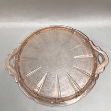 Load image into Gallery viewer, Jeannette Glass &#39;Cherry Blossom&#39; Two-Handled Hostess Tray (12.5x10)
