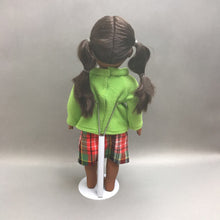 Load image into Gallery viewer, Cititoy Girl Doll; Black Pigtails, Christmas Sweater (18&quot;)
