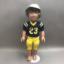 Load image into Gallery viewer, Cititoy Boy Doll; Short Brown Hair; Football Outfit (~18&quot;)
