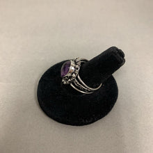 Load image into Gallery viewer, Silver Plated Amethyst Ring sz 9
