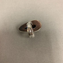Load image into Gallery viewer, Silver Plated Tigers Eye Teardrop Ring sz 5 Adjustable
