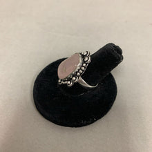 Load image into Gallery viewer, Silver Plated Rose Quartz Ring sz 6.5
