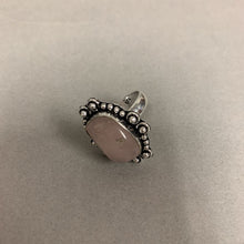 Load image into Gallery viewer, Silver Plated Rose Quartz Ring sz 6.5
