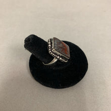 Load image into Gallery viewer, Silver Plated Red Jasper w/ Hematite Inclusion Ring sz 6
